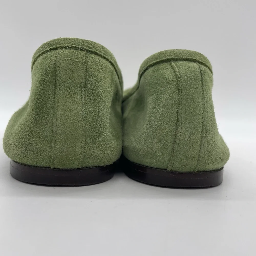 J. Crew Green Suede Tassel Loafers